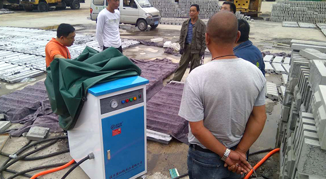 使用蒸汽发生器固化混凝土时间短，见效快